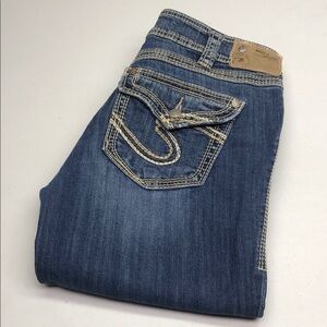SILVER SUKI 17 SURPLUS BOOTCUT JEANS 31x33 FLAP POCKETS⭐️